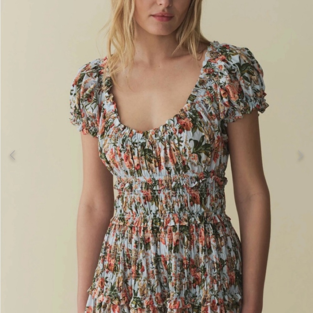 Doen Leanne Floral Midi Dress Liberty Fabric - XXL - Picture 2 of 5